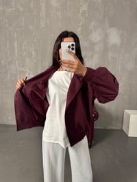 Sely Bordo Astarlı Düğmeli Süet Bomber CeketGausCEKETGU00903825
