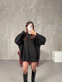 Holis Siyah Simli Oversize KazakGausKAZAKGU100259