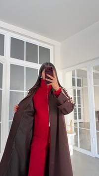 Acı Kahve Kol Şeritli Astarlı Trençkot GAUS-02245GAUSTRENÇKOTGAUS-02245