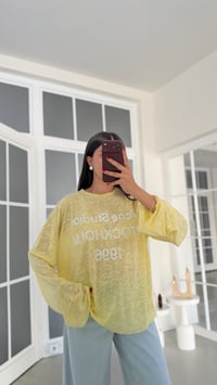 Sarı Yazı Baskılı Oversize Tshirt GAUS-02243GAUSTshirtGAUS-02243