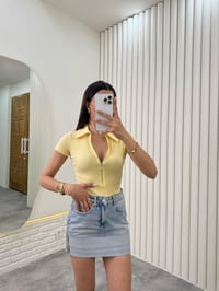 Sarı Önü Fermuarlı Tshirt Gaus00330GausTSHIRTGU1001766