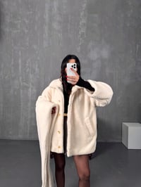 Monce Krem Astarlı Atkı Detaylı Peluş KabanGausKABANGU00904239