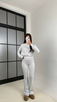Gri Kazak İspanyol Paça Pantolon Muadil İkili Takım GAUS-00208GAUSTAKIMGAUS-00208