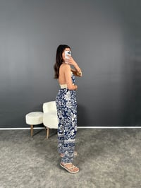 RYN Mavi Viskon Sırt Dekolteli TulumGausTULUMGU008036