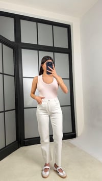 Beyaz Kesik Paça Jean GAUS-01303GAUSDenim PantsGAUS-01303