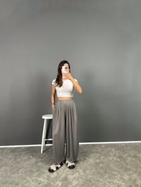 Flos Gri Oys Modal Kumaş Rahat Dokuma PantolonGausPANTOLONGU008692