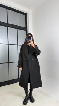 Siyah MD Muadil Astarlı Kaşe Kaban GAUS-00613GAUSKABANGAUS-00613