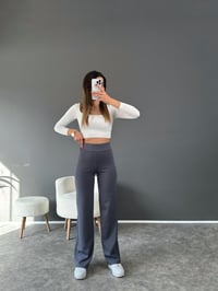 Aris Füme Şardonlu Fitilli PantolonGausPANTOLONGU002548