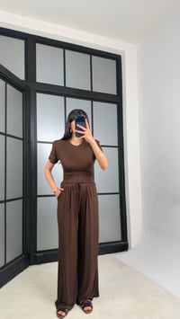 Acı Kahve Beli Ayarlanabilir Vatkalı Bluz Eşofman Takım GAUS-01404GAUSTAKIMGAUS-01404