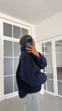 Lacivert Fermuarlı Cepli Polar Sweatshirt GAUS-02031GAUSالسويت شيرت GAUS-02031