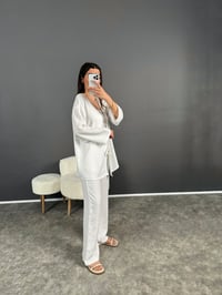 Gai Beyaz Kimono Keten Takım GausTAKIMGU008017