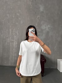 Tifi Beyaz Bisiklet Yaka Basic TshirtGausTSHIRTGU00904378