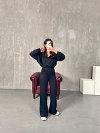 Galew Siyah Oys Modal Kumaş TakımGausTAKIMGU00904002