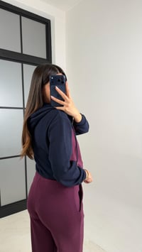 Mürdüm Hırka Beli Lastikli Pantolon İkili Selanik Kumaş Takım GAUS-00800GAUSTAKIMGAUS-00800