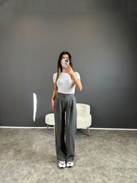 Pascal Gri Beli Lastikli PantolonGausPANTOLONGU004274