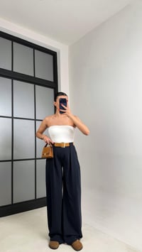 Lacivert Kemerli Tasarım Premium Pantolon GAUS-00993GAUSPANTOLONGAUS-00993