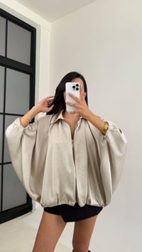 Taş Saten Bomber Ceket GAUS-00118GAUSCEKETGAUS-00118