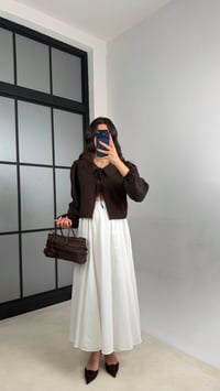 Beyaz Vual Astarlı Prenses Etek GAUS-01148GAUSETEKGAUS-01148