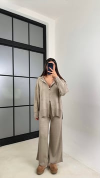 Vizon Çift Fermuarlı Kapüşonlu Hırka Beli Lastikli Pantolon İkili Triko Takım GAUS-00676GAUSSuitsGAUS-00676