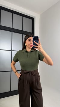 Yeşil Polo Yaka MD Muadil Yumuşak Dokulu Kazak GAUS-00864GAUSKAZAKGAUS-00864