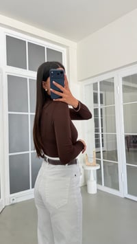 Beyaz ZR Model Kemerli Jean GAUS-02071GAUSPANTOLONGAUS-02071