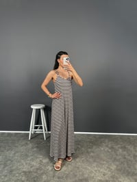 Jovita Çizgili Askılı Elbise GausELBİSEGU008192