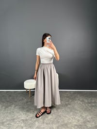 Mira Gri Premium Tensel Kumaş Cepli EtekGausETEKGU007298