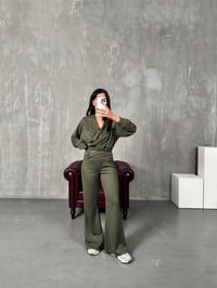 Galew Haki Oys Modal Kumaş TakımGausTAKIMGU00904003