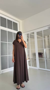 Kahve OYS Model Polo Yaka Basic Elbise GAUS-01728GAUSELBİSEGAUS-01728