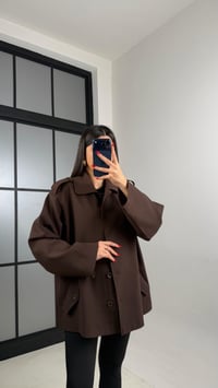 Acı Kahve Astarlı Kuşaklı Apolet Detaylı Trençkot GAUS-00978GAUSTRENÇKOTGAUS-00978