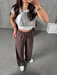 Parisian Kahve Tensel Muadil Beli Lastikli PantolonGausPANTOLONGU00904068