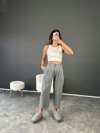 Alfonsa Gri Şalvar Pensli PantolonGausPANTOLONGU002512