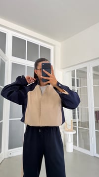 Lacivert ZR Model Bomber Ceket Beli Lastikli Pantolon İkili Takım GAUS-02130GAUSTAKIMGAUS-02130