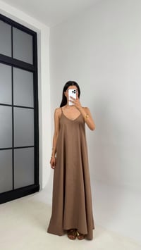 Vizon  Ayarlanabilir Askılı Astarlı Tencel Elbise Gaus00690GausDressesGU1002595