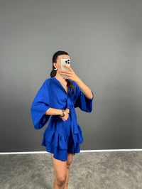 Tini Mavi Şort Etek Bluz İkili TakımGausTAKIMGU008516