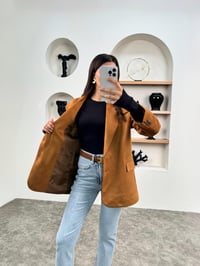 Gris Taba Süet Astarlı Blazer CeketGausCEKETGU009022