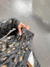 Delic Gri Leopar Desenli Düğmeli HırkaGausHIRKAGU00904099
