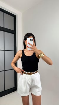 Siyah Önden Düğmeli Basic Atlet Gaus00498GausTSHIRTGU1002168