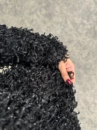 Yuka Siyah Bağlamalı Simli Püsküllü HırkaGausHIRKAGU00903579