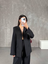 Siyah Vatkalı Ceket Pantolon Takım Gaus00079GausTAKIMGU1001183