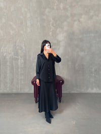 Jade Siyah Saten Gömlek Etek TakımGausTAKIMGU00904322