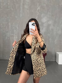 Liyora Leopar Desenli Astarlı Blazer CeketGausCEKETGU100893