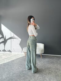 GR Yeşil Cep Detaylı Eskitme JeanGausDENİM PANTOLONGU002922