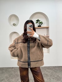 Dash Kahve Deri Şeritli Peluş Biker MontGausMONTGU00903737