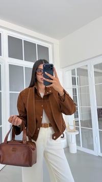 Taba Vatkalı Astarlı Fular Detaylı Premium Ceket GAUS-02045 GAUS-02046GAUSJacketsGAUS-02046