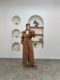 Aura Camel Kuşaklı Premium Süet KabanGausKABANGU00903537