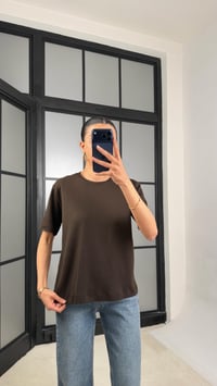 Acı Kahve Kısa Kol Basic Tshirt GAUS-01417GAUSTshirtGAUS-01417