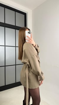 Haki Astarlı Kuşaklı Premium Trençkot GAUS-00977GAUSTRENÇKOTGAUS-00977