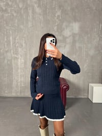 Picas Lacivert Polo Yaka Triko Kazak Etek TakımGausTAKIMGU00903986