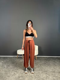 Kiremit Modal Kumaş Şalvar PantolonGausPANTOLONGU004059